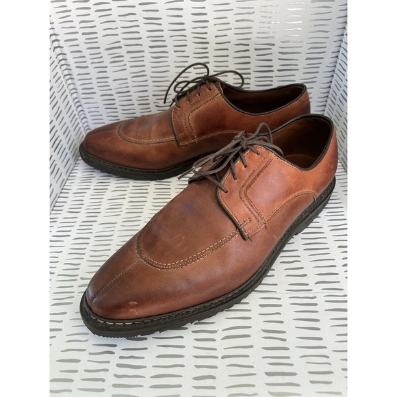 Allen Edmonds Malone‎ Walnut Leather Split Toe Lace Up Derby Shoes Men's 10.5